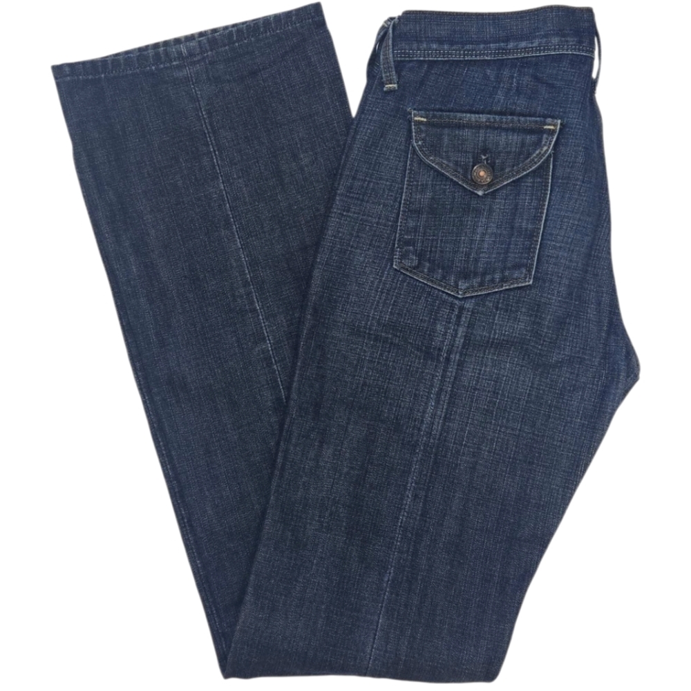 7 For All Mankind Dark Blue Boot Cut Jeans